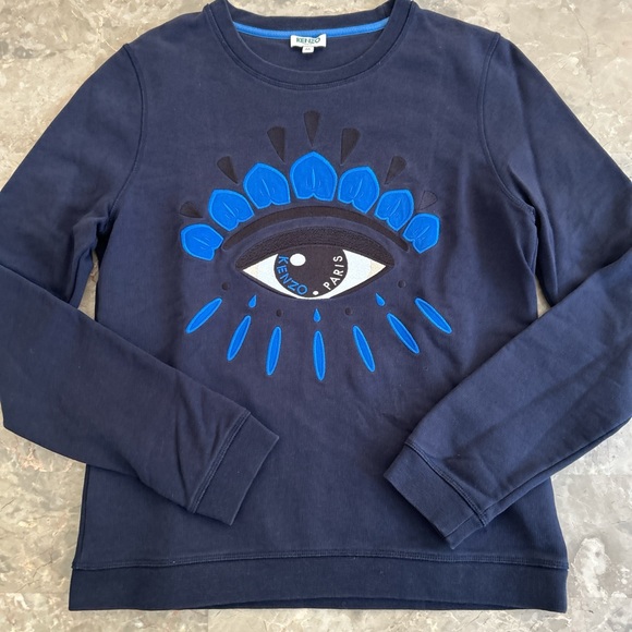 Kenzo Tops - Kenzo Paris Eye Sweatshirt Navy Blue Women’s Medium